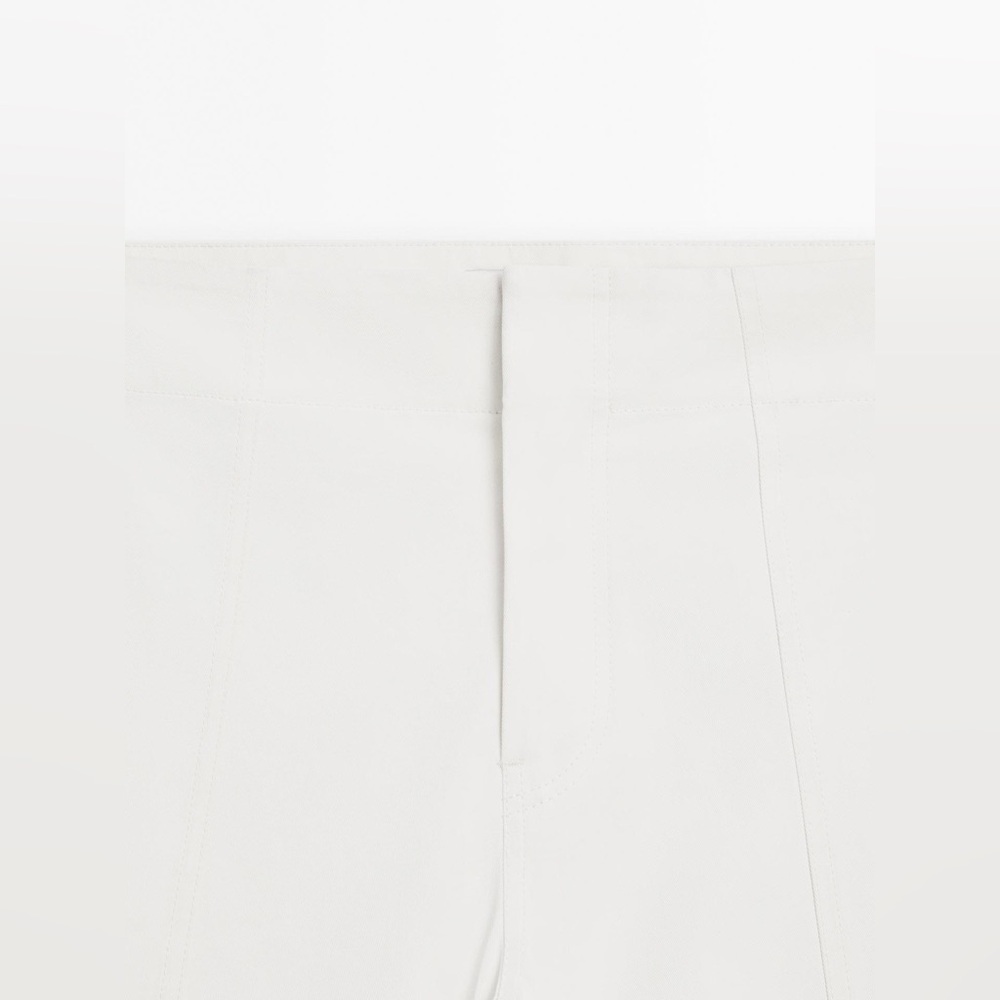 NWT. Massimo Dutti Studio Off White Wide-Leg Trousers. Size 8. - Picture 5 of 9